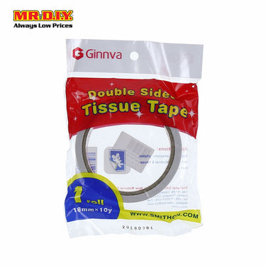 GINNVA Double Sided Tape (White) (1.8cm x 9m)