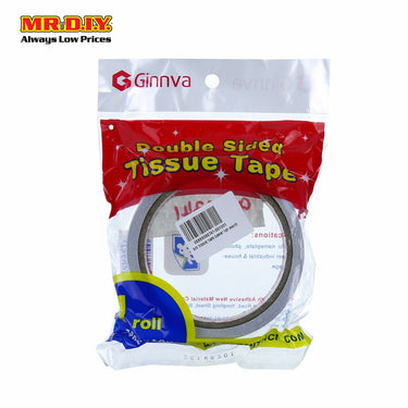 GINNVA Double Sided Tape (White) (2.4cm x 9m)
