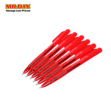(MR.DIY) Neiki Ballpen 1.0mm Red (6pcs)