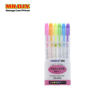 CHOSH Mild Color Double-Tips Highlighter Pack (6pcs)