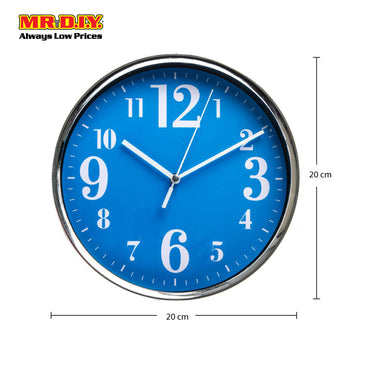 [BEST SELLER] MR.DIY QUARTZ Metal Frame Round Wall Clock (20cm)