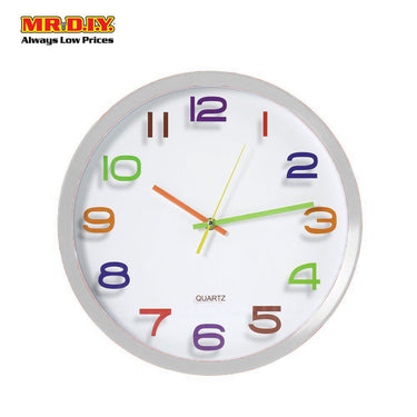 QUARTZ Face Round Wall Clock 13"
