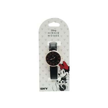 (MR.DIY) Disney Minnie Mouse Black Strap Leather