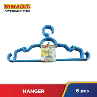 XTRA Slip-Resistant Plastic Clothes Hanger (36 x 17.5cm) (6pcs)