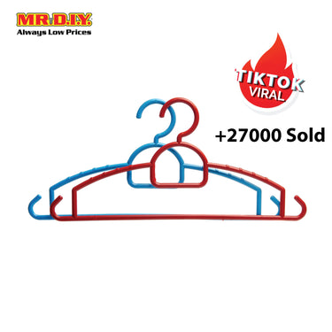 (MR.DIY) 6pcs Plastic X-Ware Clothes Hanger (H17.5xL36cm)