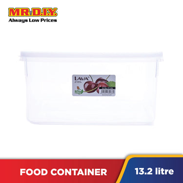 LAVA Transparent Durable Airtight Plastic Food Container 30.8 x 30.2cm (13.2L)