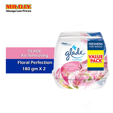 GLADE Air Refreshing Floral Perfection Scented Gel (2pcs x 180g)