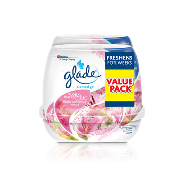 GLADE Air Refreshing Floral Perfection Scented Gel (2pcs x 180g)