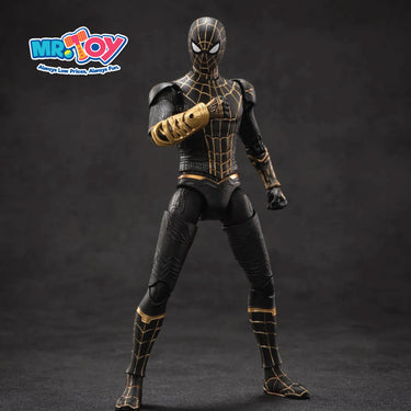 ZD TOYS Marvel Spiderman Black & Gold Suit Action Figure