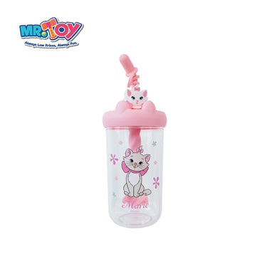Marie The Cat Water Bottle With Straw (500ml)