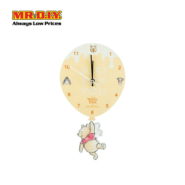 WINNIE THE POOH Reamless Pendulum Pal Ballon Wall Clock