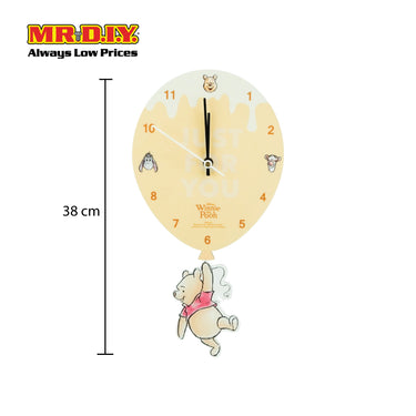 WINNIE THE POOH Reamless Pendulum Pal Ballon Wall Clock