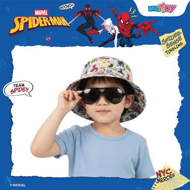 MARVEL Spider-Man Sunglasses & Bucket Hat Set Beige