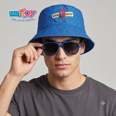 MARVEL Spiderman Sunglasses & Bucket Hat Set Blue