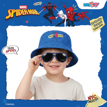 MARVEL Spider-Man Sunglasses & Bucket Hat Set Blue