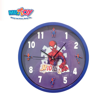 MARVEL Spiderman 3D Wall Clock Blue (30cm x 30cm x 4.2cm)