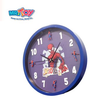MARVEL Spiderman 3D Wall Clock Blue (30cm x 30cm x 4.2cm)