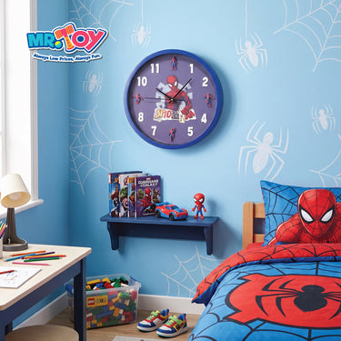 MARVEL Spiderman 3D Wall Clock Blue (30cm x 30cm x 4.2cm)