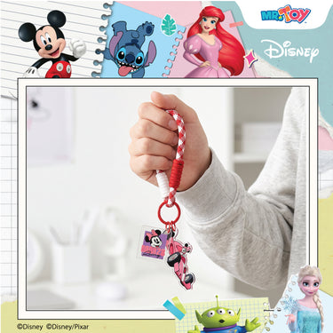 DISNEY Mickey & Friends Racing League Acrylic Keychain – Minnie Mouse
