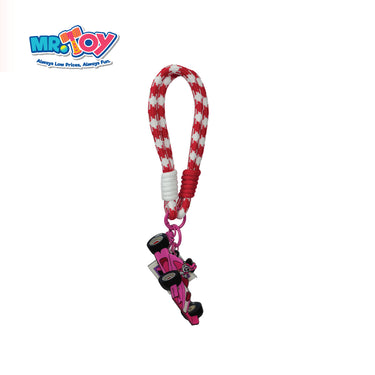 DISNEY Mickey & Friends Racing League Acrylic Keychain – Minnie Mouse