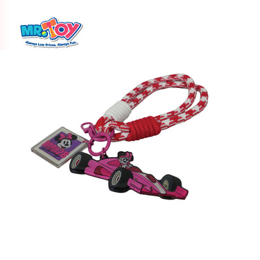 DISNEY Mickey & Friends Racing League Acrylic Keychain – Minnie Mouse