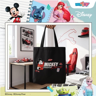 DISNEY Mickey & Friends Racing League Totebag & Brooch