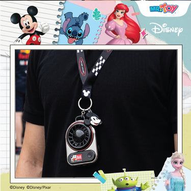 DISNEY Mickey & Friends Racing League USB Fan Keychain Mini Portable Fan