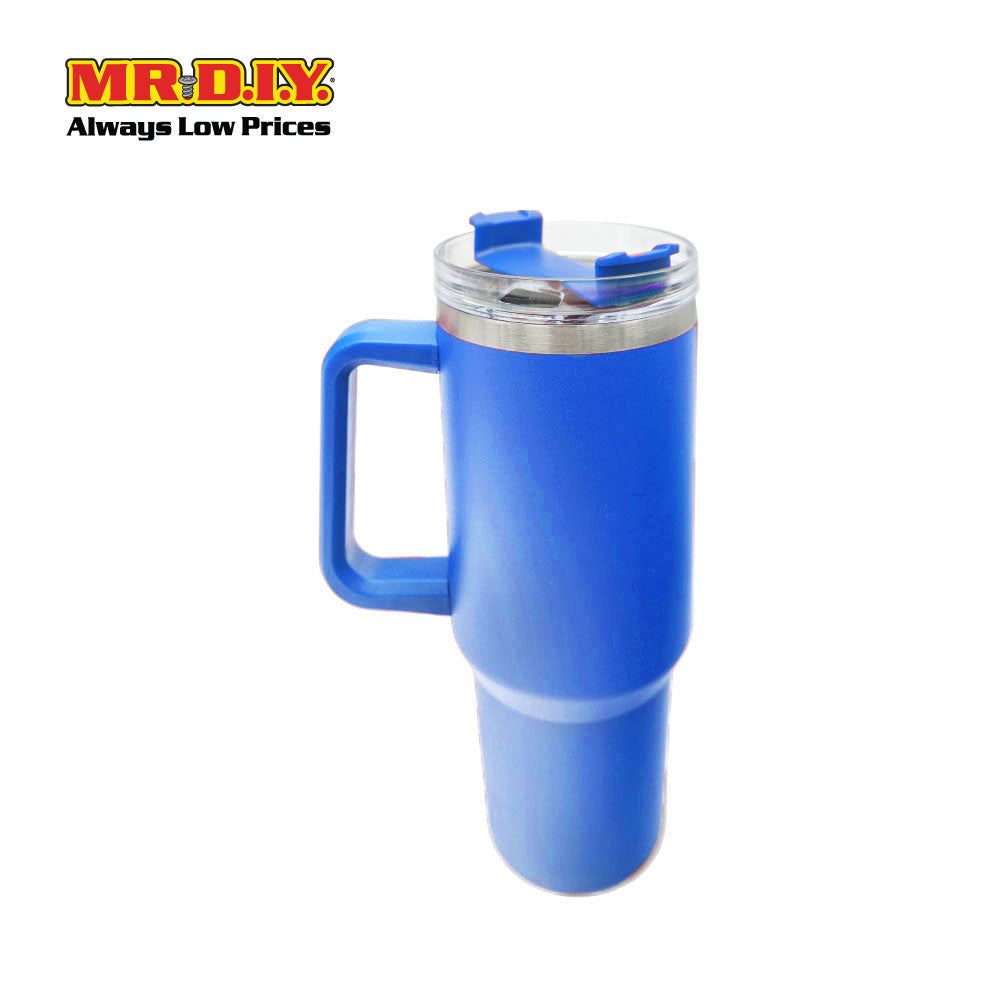 DIY) Stainless Steel Mug Thermos Flask with Straw (1200ml