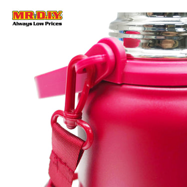 (MR. DIY) Stainless Steel Bottle Tumbler with Handle (800ml) -  RED - Color Series