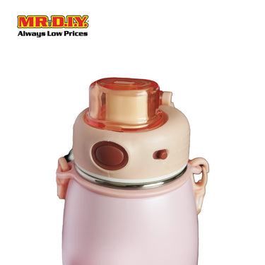 (MR. DIY) Stainless Steel Bottle Tumbler with Straw (600ml) -  LIGHT PINK - Color Series