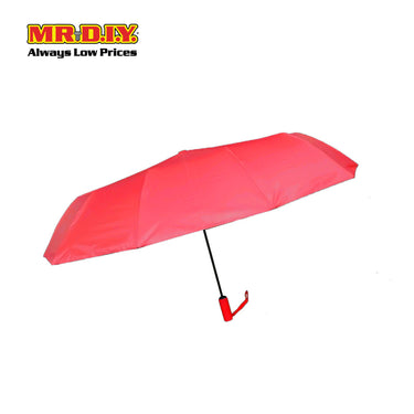 (MR.DIY) 12 Ribs Automatic Folding Large Umbrella - Red - Color Series