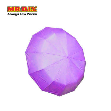 (MR.DIY) 12 Ribs Automatic Folding Large Umbrella - Purple - Color Series