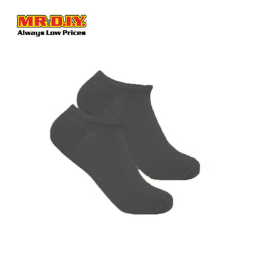 (MR.DIY) Unisex Adult Invisible Low Cut Cotton Socks - Black - Color Series