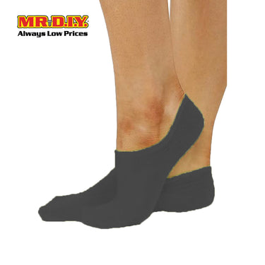 (MR.DIY) Unisex Adult Invisible Low Cut Cotton Socks - Black - Color Series