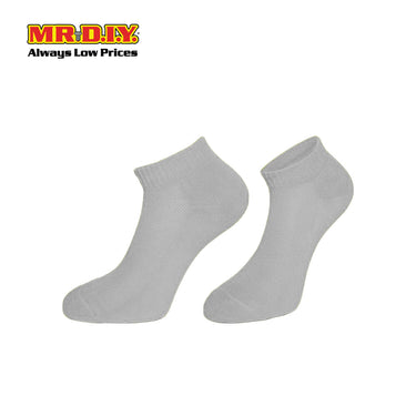 (MR.DIY) Unisex Adult Invisible Low Cut Cotton Socks - Grey - Color Series