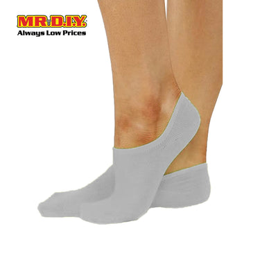 (MR.DIY) Unisex Adult Invisible Low Cut Cotton Socks - Grey - Color Series