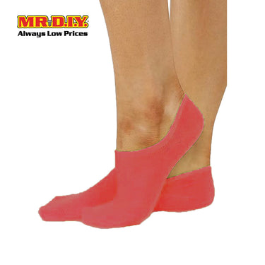 (MR.DIY) Unisex Adult Invisible Low Cut Cotton Socks - Red - Color Series