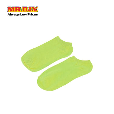 (MR.DIY) Unisex Adult Invisible Low Cut Cotton Socks - Light Green - Color Series