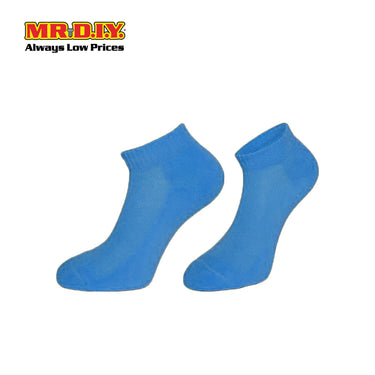 (MR.DIY) Unisex Adult Invisible Low Cut Cotton Socks - Blue - Color Series
