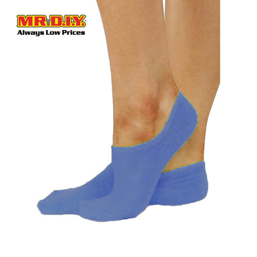 (MR.DIY) Unisex Adult Invisible Low Cut Cotton Socks - Blue - Color Series