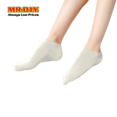 (MR.DIY) Unisex Adult Ankle Casual Cotton Socks - Off White - Color Series