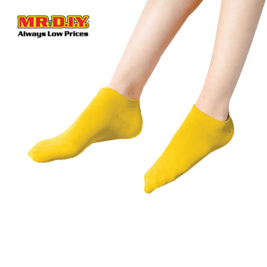 (MR.DIY) Unisex Adult Ankle Casual Cotton Socks - Yellow - Color Series
