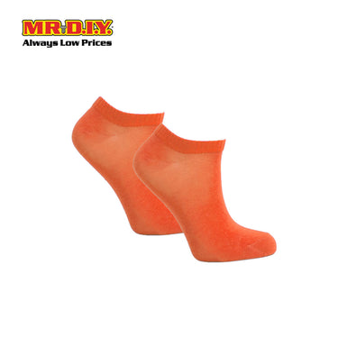 (MR.DIY) Unisex Adult Ankle Casual Cotton Socks - Orange - Color Series