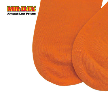 (MR.DIY) Unisex Adult Ankle Casual Cotton Socks - Orange - Color Series