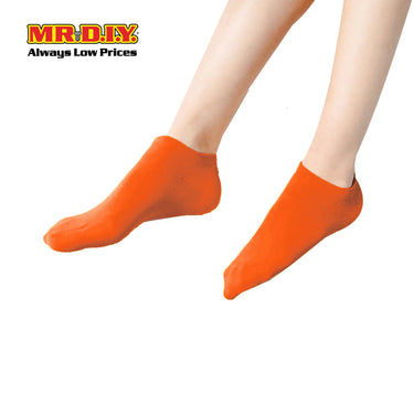 (MR.DIY) Unisex Adult Ankle Casual Cotton Socks - Orange - Color Series