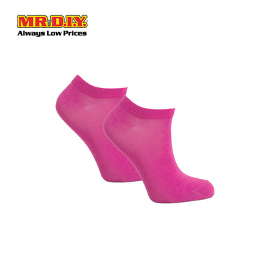(MR.DIY) Unisex Adult Ankle Casual Cotton Socks - Pink - Color Series