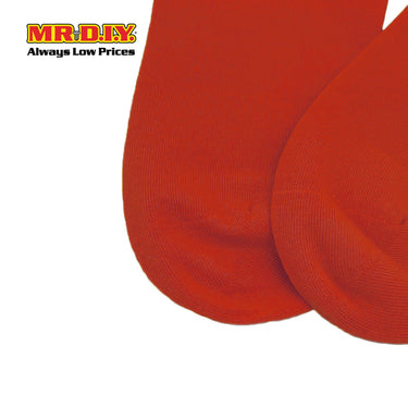 (MR.DIY) Unisex Adult Ankle Casual Cotton Socks - Red - Color Series