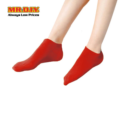 (MR.DIY) Unisex Adult Ankle Casual Cotton Socks - Red - Color Series