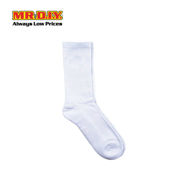 (MR.DIY) Unisex Adult Mid-Calf Casual Cotton Socks - Off White - Color Series