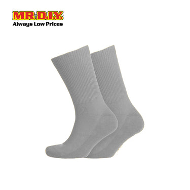 (MR.DIY) Unisex Adult Mid-Calf Casual Cotton Socks - Grey - Color Series